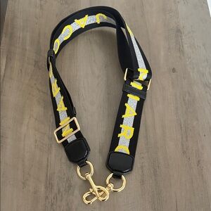Marc Jacobs Silver on Yellow/Black Bag Strap